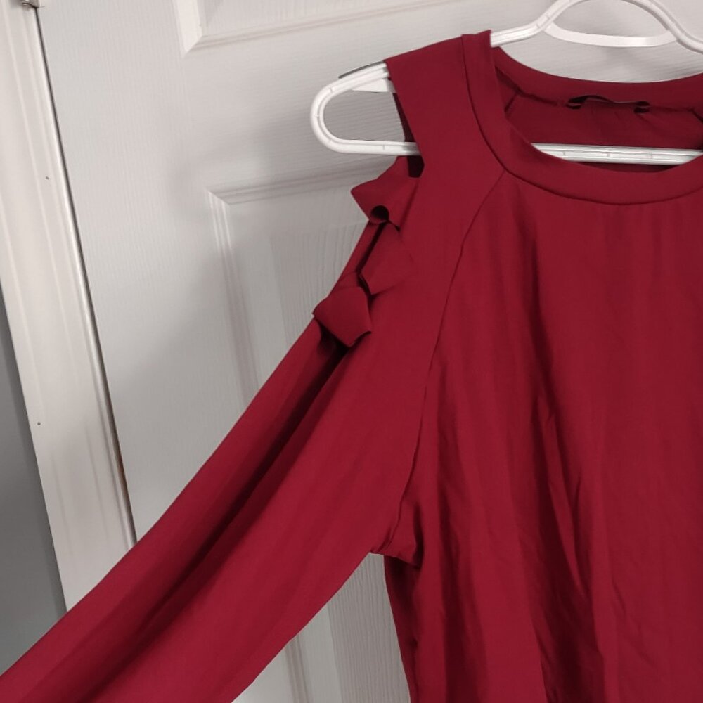 Shein Curve Long Sleeve Blouse with cutout sleeve